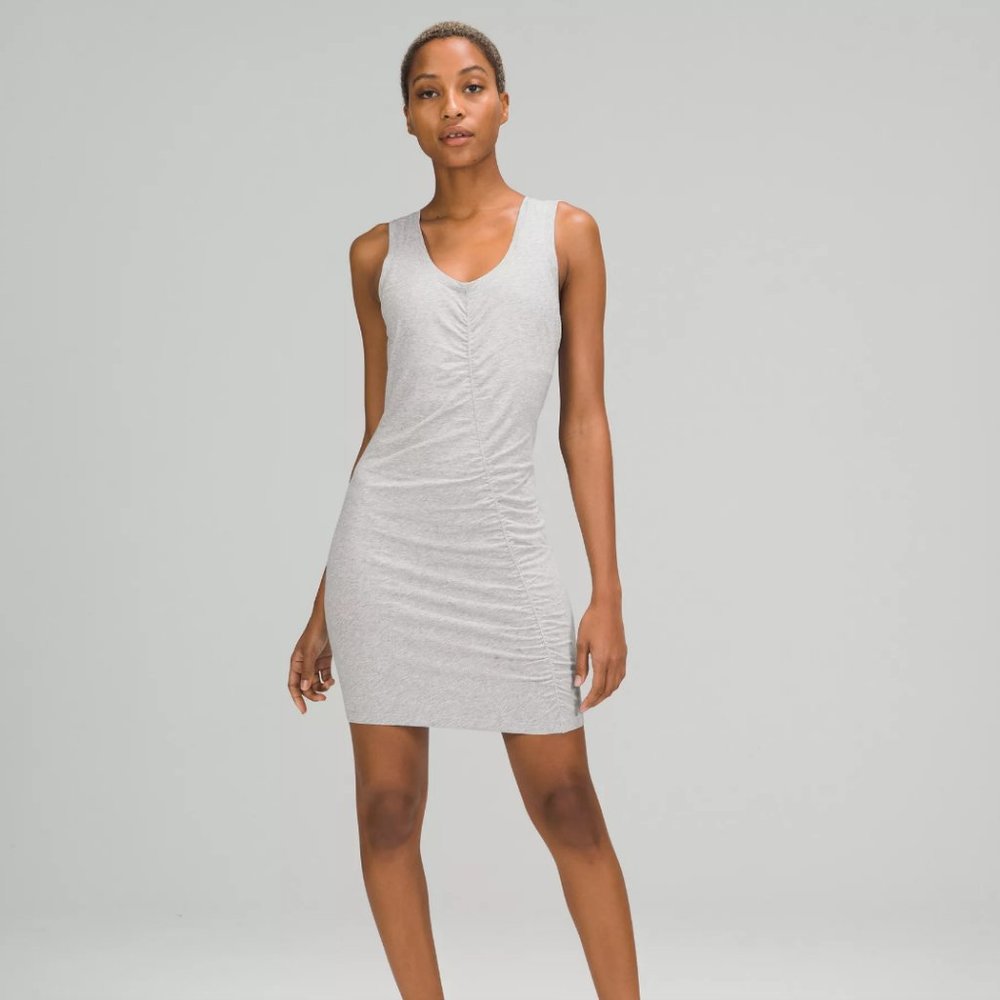 LA Tight-To-Body Ruched Dress (Pima Cotton)